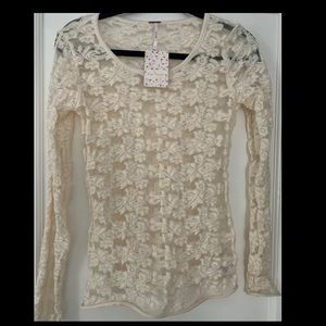 BRAND NEW Free People Lace long sleeve